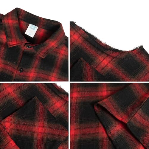 Sleeveless Plaid Flannel Shirt J78799