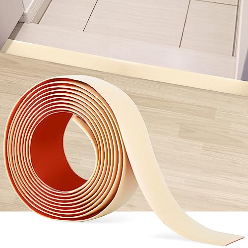 16.4Ft Self Adhesive Vinyl Floor Transition Strip Light Brown O318751