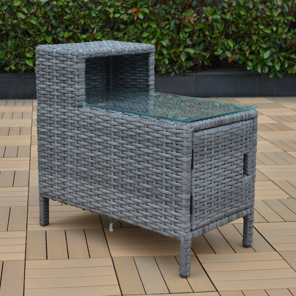 Grey Storage Side Table J89775