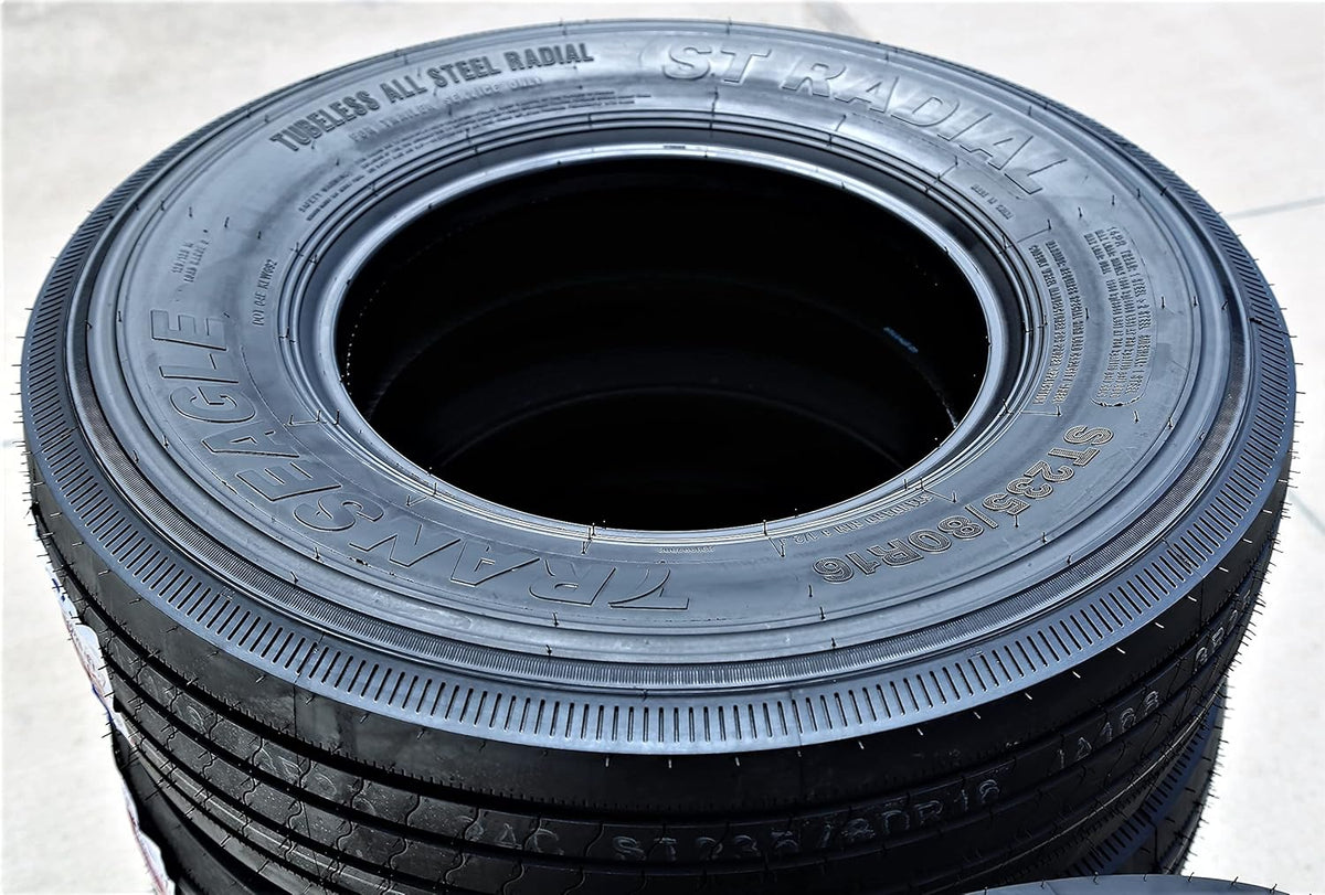 Set of 2 ST235/80R16 All Steel Trailer Radial Tires, 14-Ply, Load Range G X86863