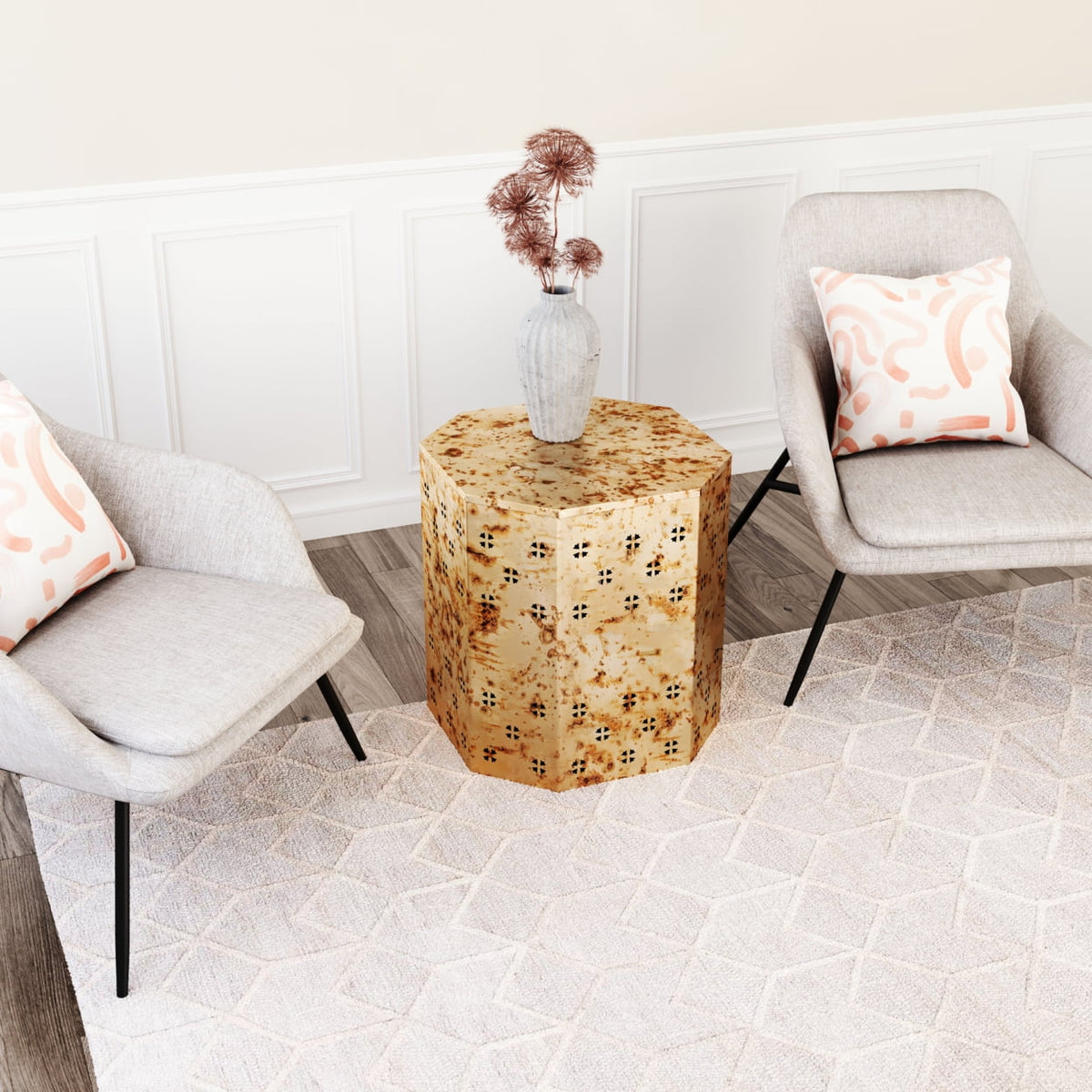 Side Table Antique Copper K158