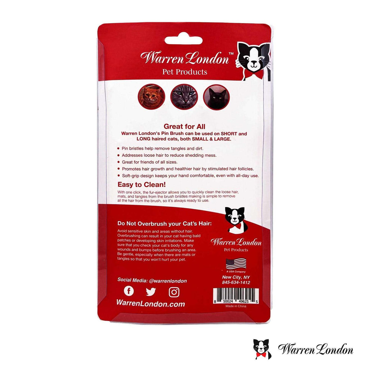 Cat De-Tangling Pin Brush O7602