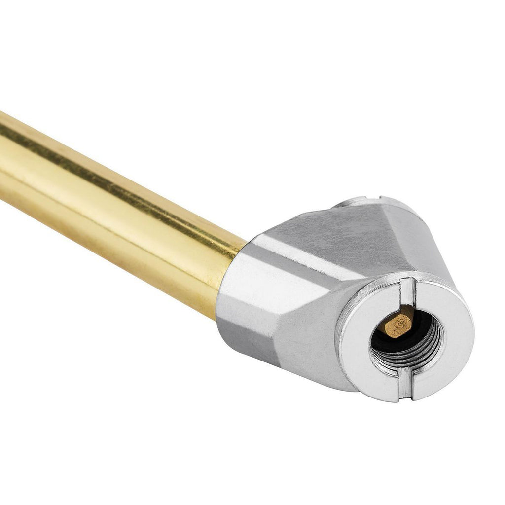 Dual-Head Angle Chuck Inflator with Inline Gauge J425