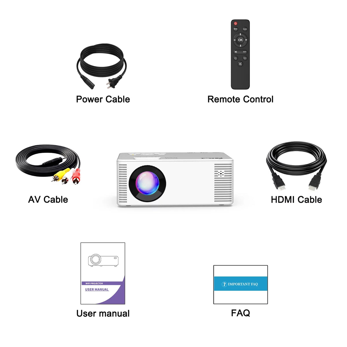 Mini Projector with WIFI Portable 1080P K990011