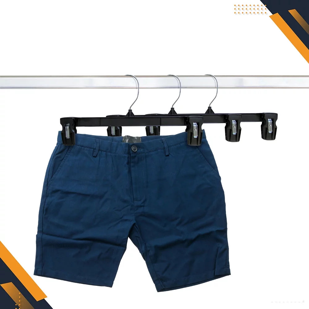 Black Heavy Duty Plastic Pants & Skirt Hangers with Clips, 50 Pack V455952