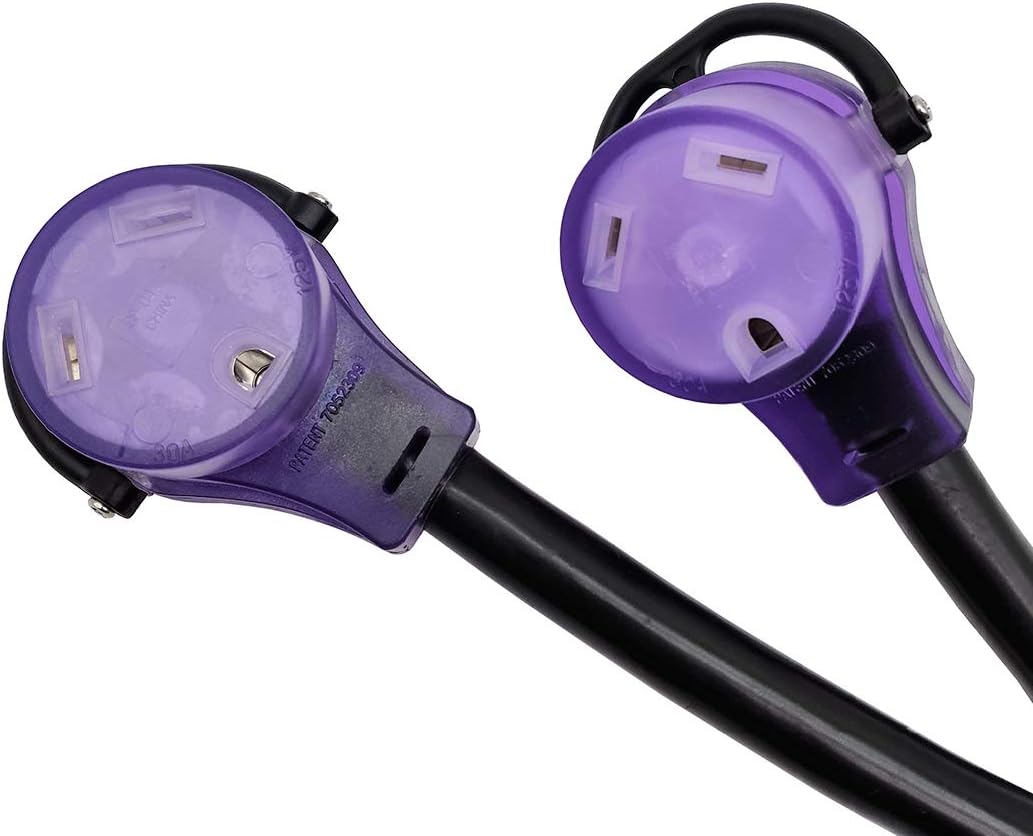 RV 30 AMP Splitter Y Adapter Cord Pack of 2 F26004