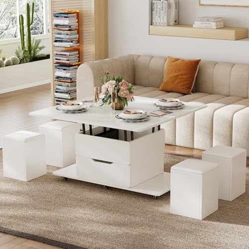 Black Lift-Top Coffee Table with Hidden Storage H789