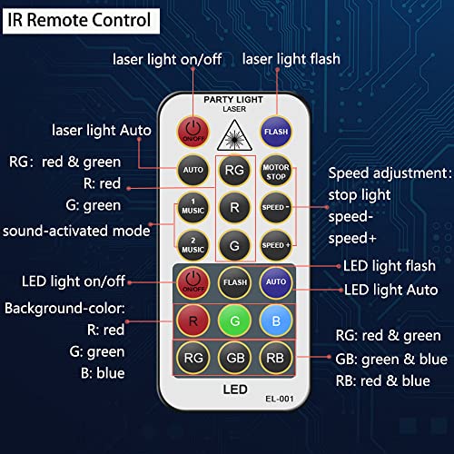 Sound Activated Party Lights with Remote Control M8925