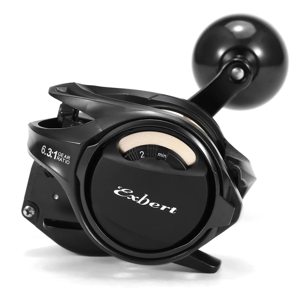 Carbon Fiber Baitcaster Fishing Reel, 9+1BB, 6.3:1 Gear Ratio, Magnetic Brake System U947706