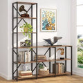 Steel Step Bookcase Dark Walnut U381585