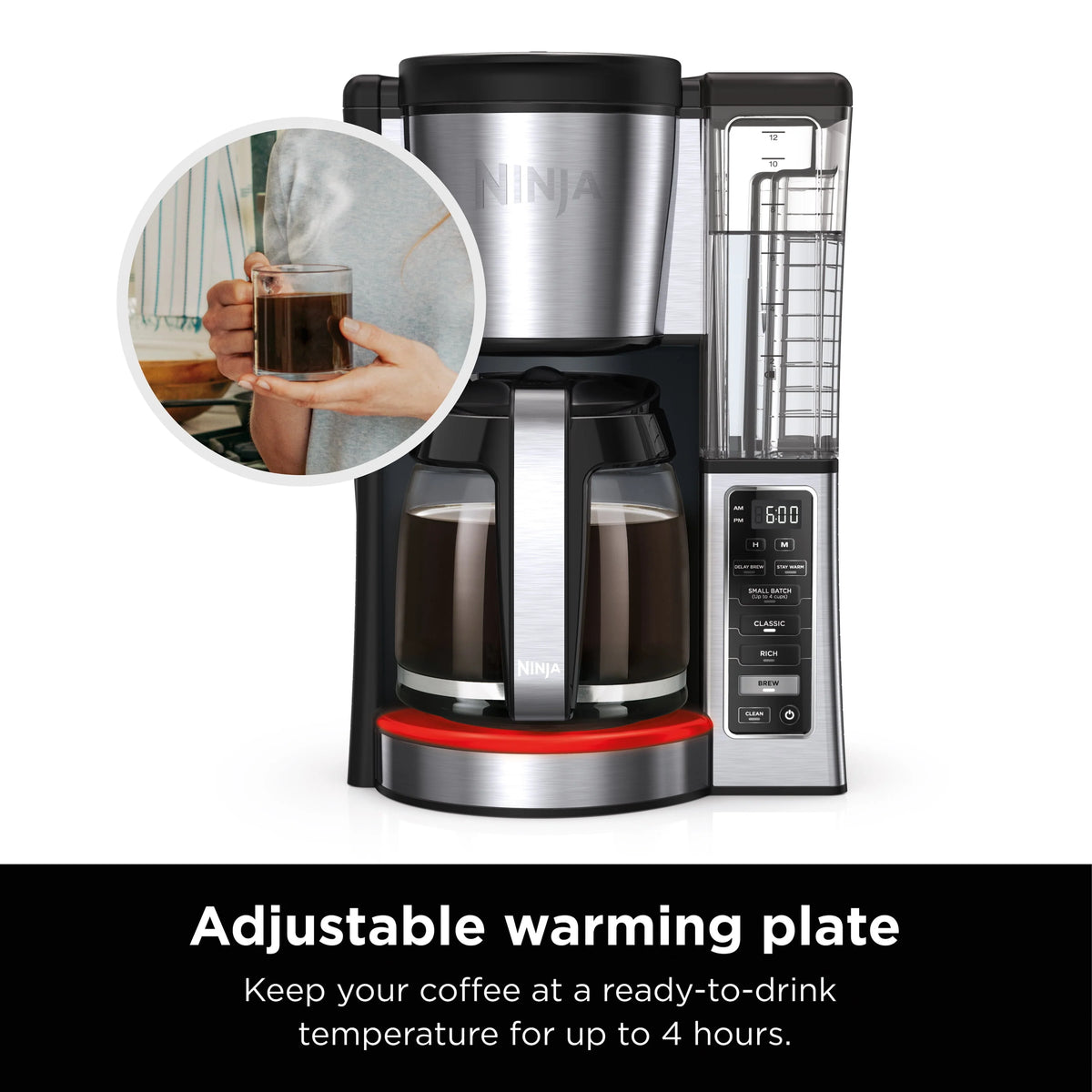 12-Cup Programmable Coffee Maker with Glass Carafe F637631
