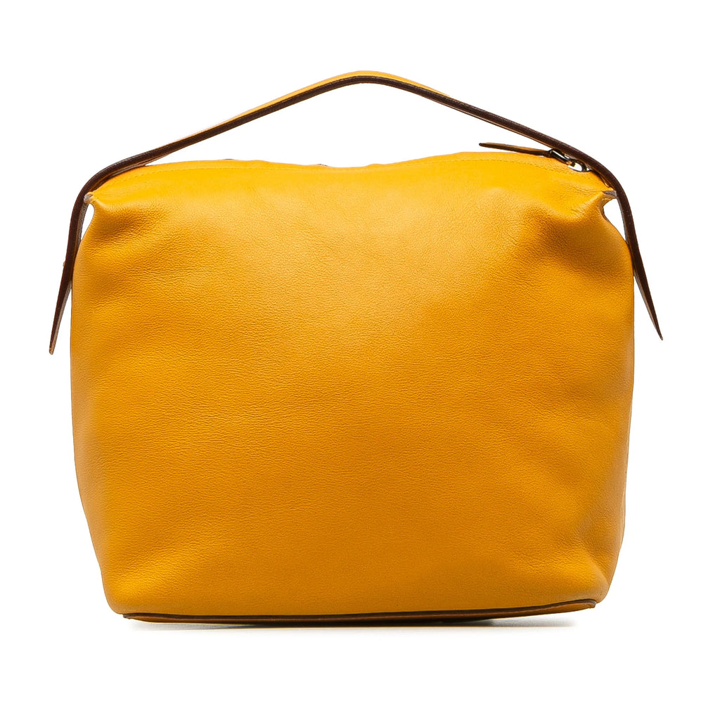 Yellow Calf Leather Top Handle Bag R381401