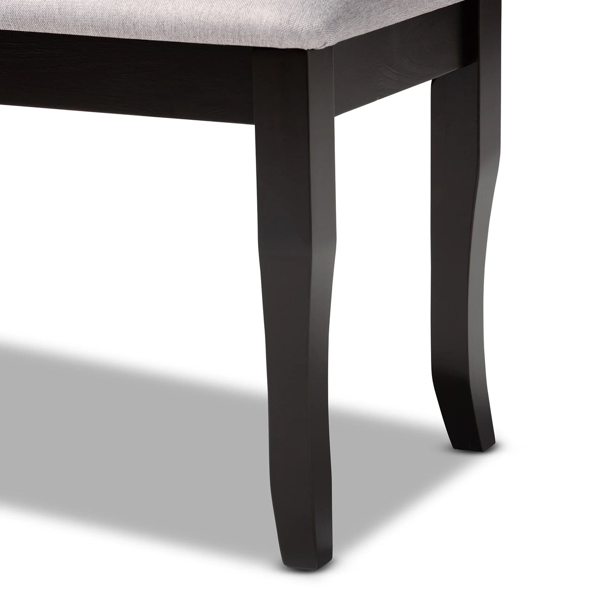Grey Fabric Upholstered Wood Dining Bench D2526