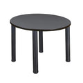36" Round Breakroom Table Grey Black K1397