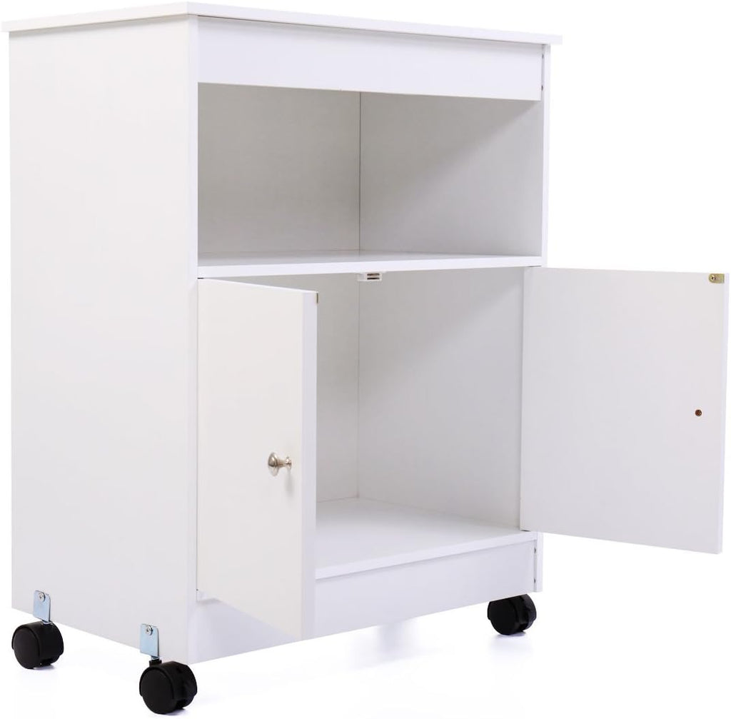 Wood Kitchen Storage Cabinet Cart Hutch Pack of 2 H495