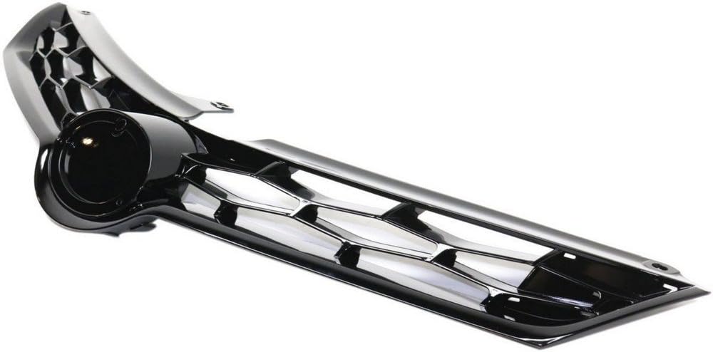 Front Grille Grill Plastic Black Pack of 2 J877