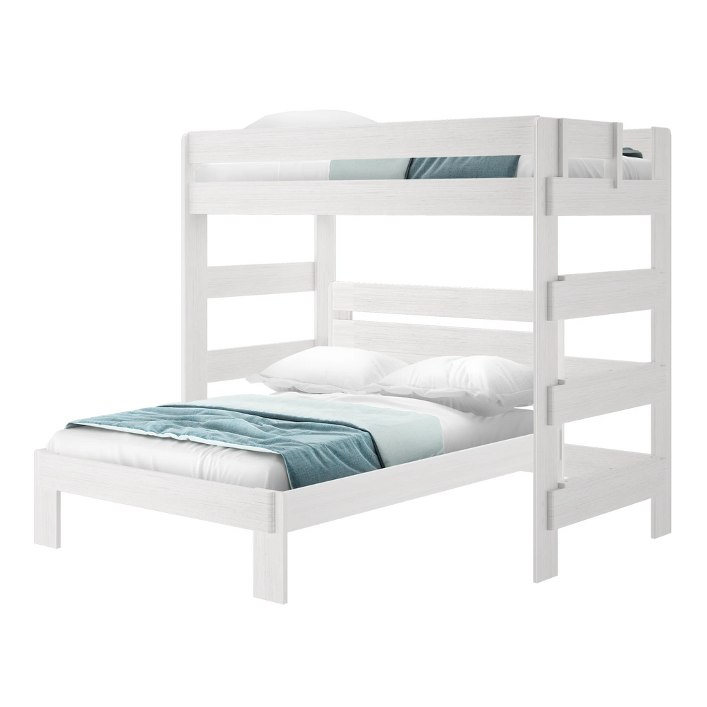 Solid Wood Twin over Full L-Shaped Bunk Bed C9010