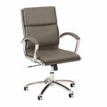 Washed Gray Leather Executive Office Chair V632502