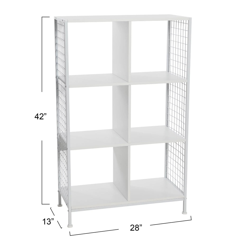 6 Cube White Storage Wall Unit B601312