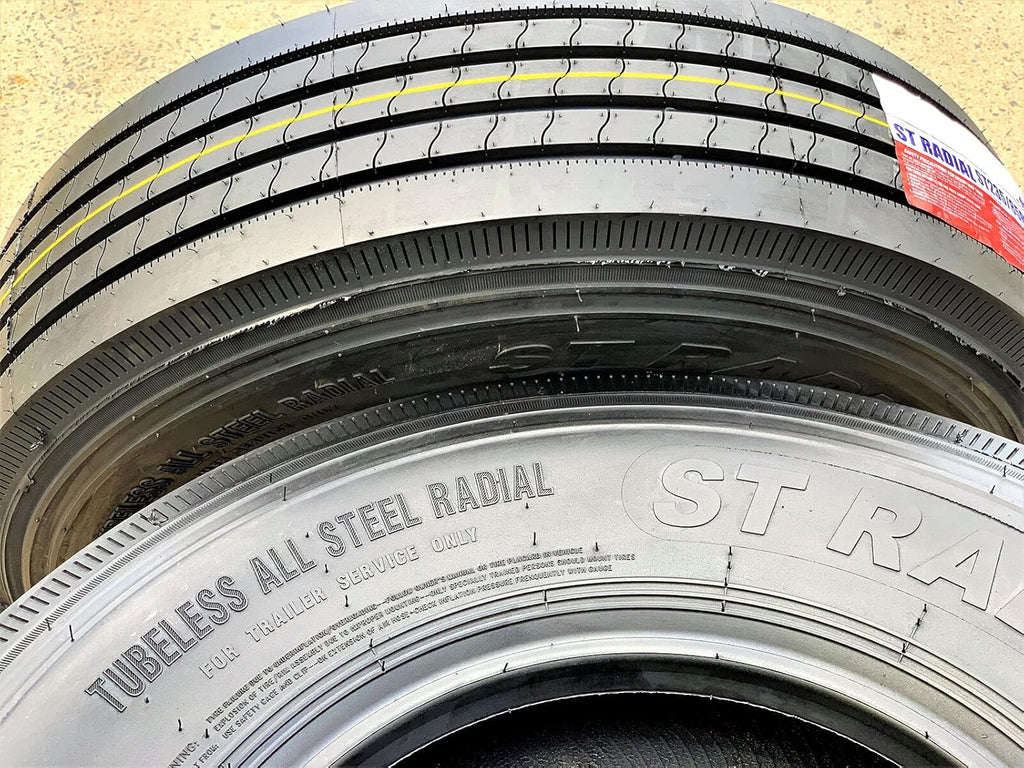 Set of 2 ST235/80R16 All Steel Trailer Radial Tires, 14-Ply, Load Range G X86863