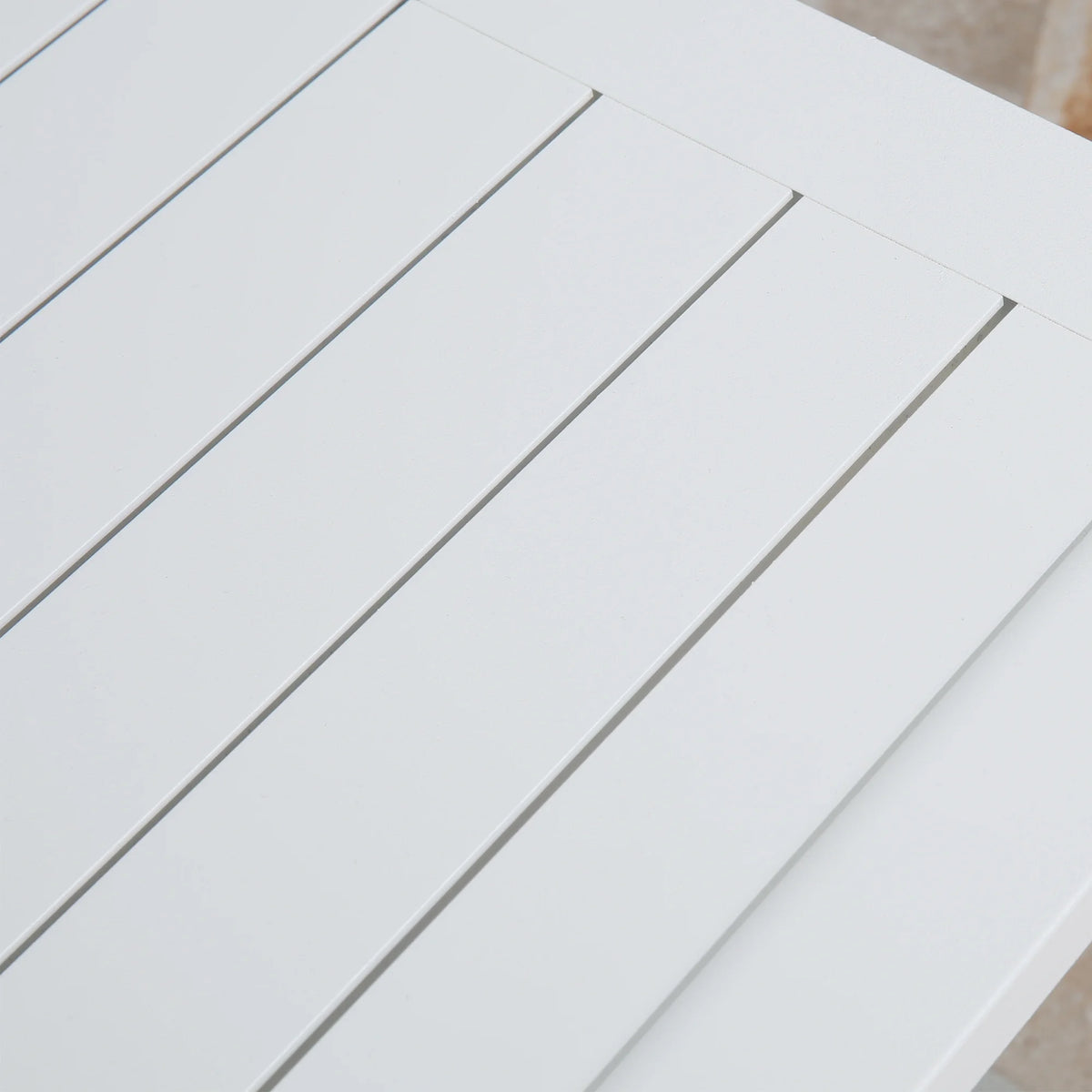 White Aluminum C Shaped End Table T991
