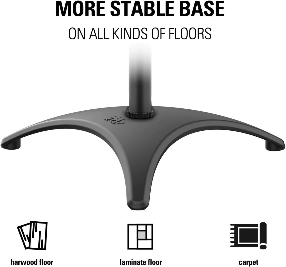 Height Adjustable Speaker Stands, One Pair Floor Stands, 11 lbs Capacity, 35.5-48" Height Adjustment, Pack of 2 W585097