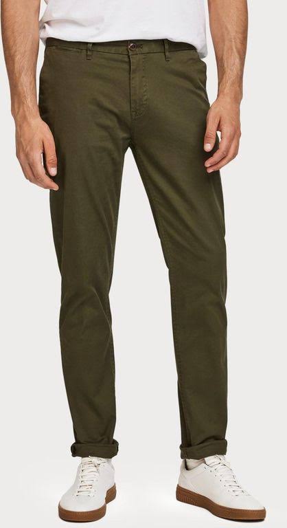 Green Stretch Cotton Chinos Y5635