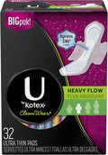 Ultra Thin Pads with Wings, Heavy Flow, 32 Count N81970