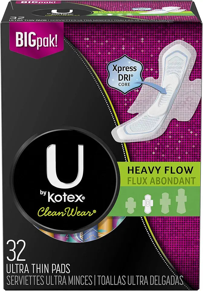 Ultra Thin Pads with Wings, Heavy Flow, 32 Count N81970