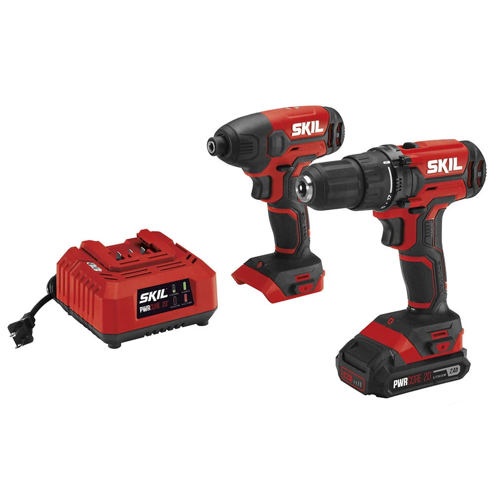 20 Volt Brushless Lithium-Ion Cordless Drill Driver and Hex Impact Driver Combo Kit M827153