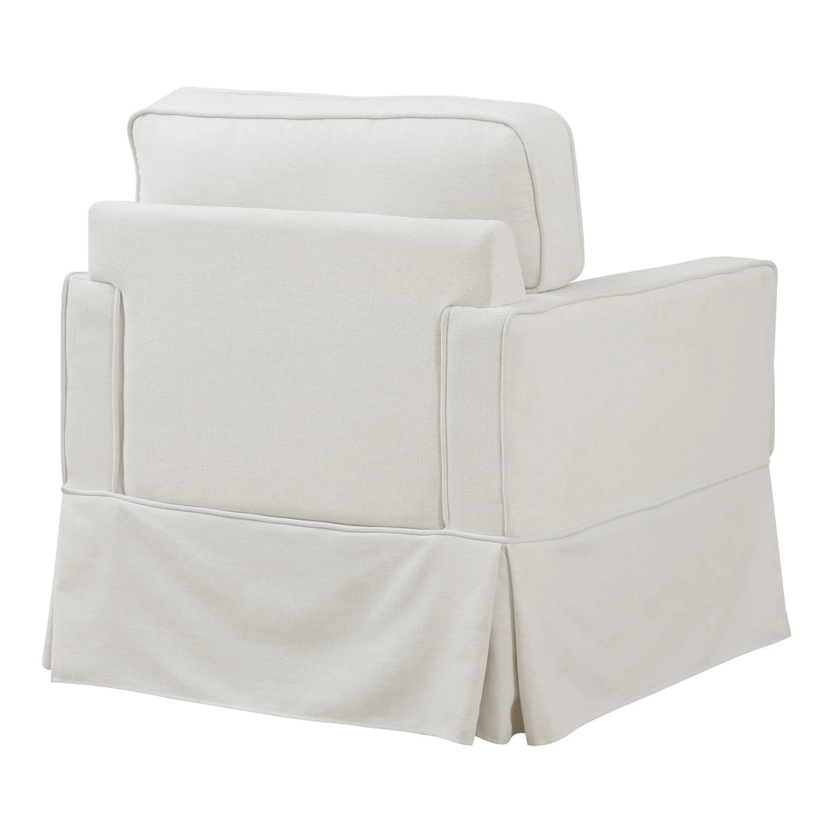 Ivory Fabric Upholstered Armchair W51605