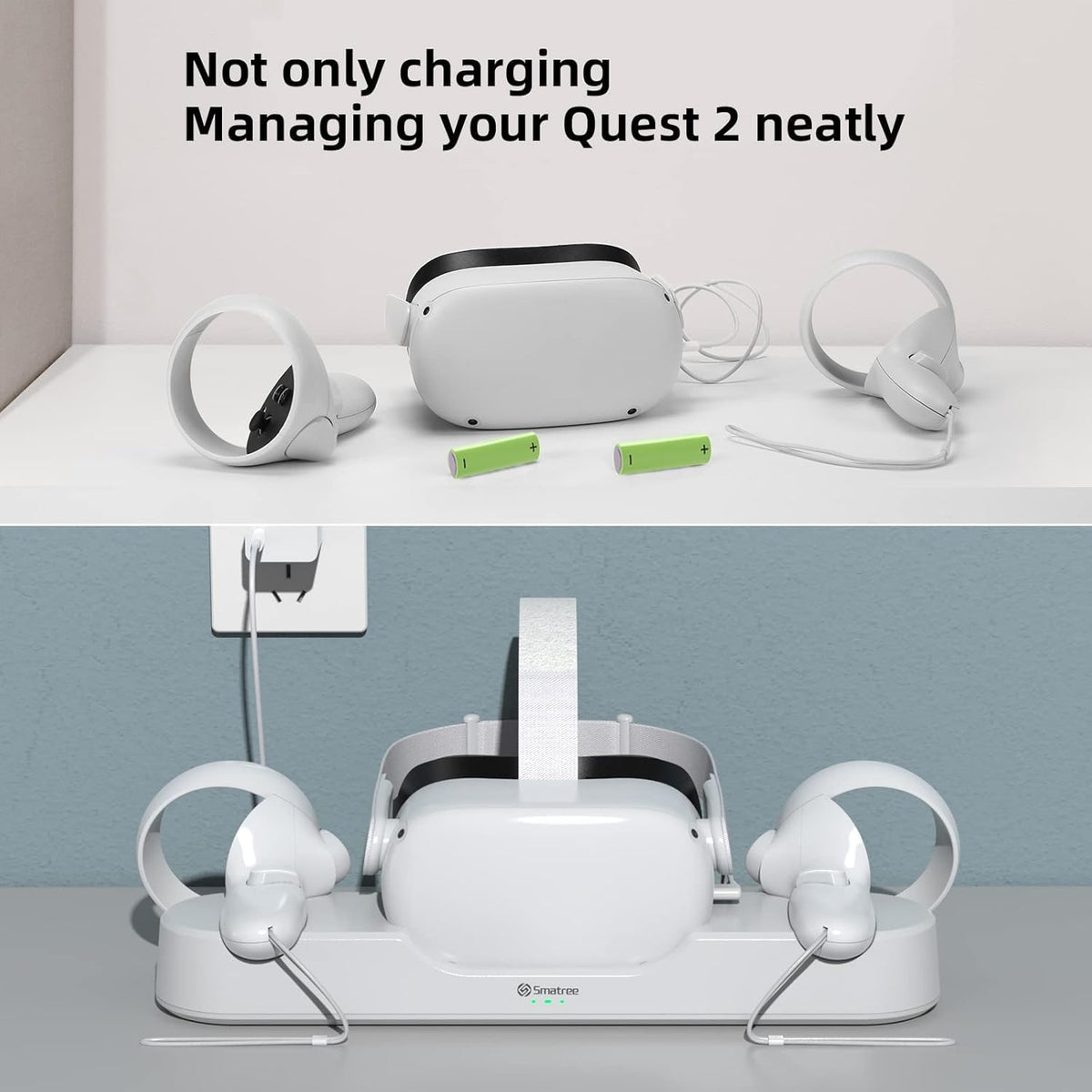 Oculus Quest 2 Charging Dock with 2 Rechargeable Batteries A923