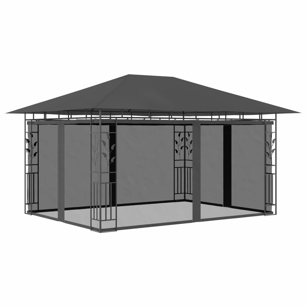 Canopy Patio Net 13.1'x9.8'x9' Mosquito Net with Sun Canopy Party Tent L31668