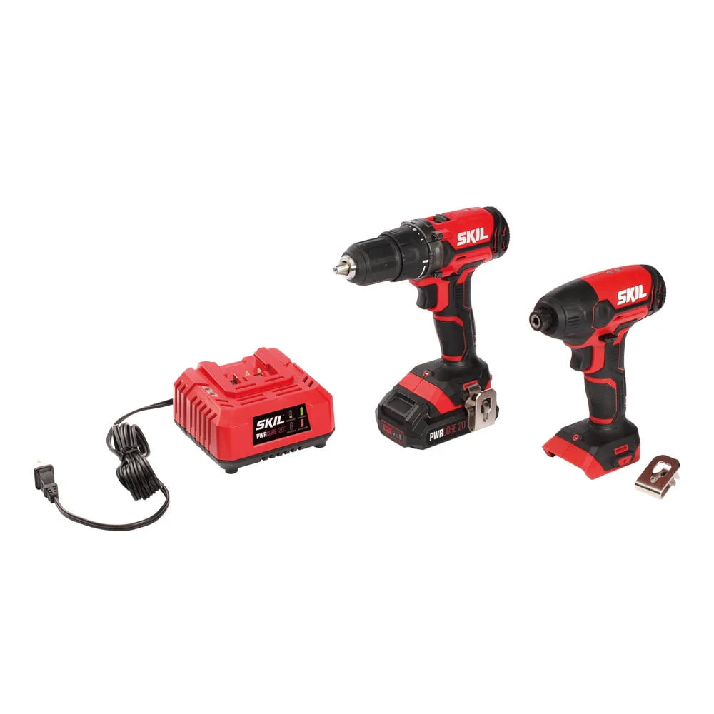 20 Volt Brushless Lithium-Ion Cordless Drill Driver and Hex Impact Driver Combo Kit M827153