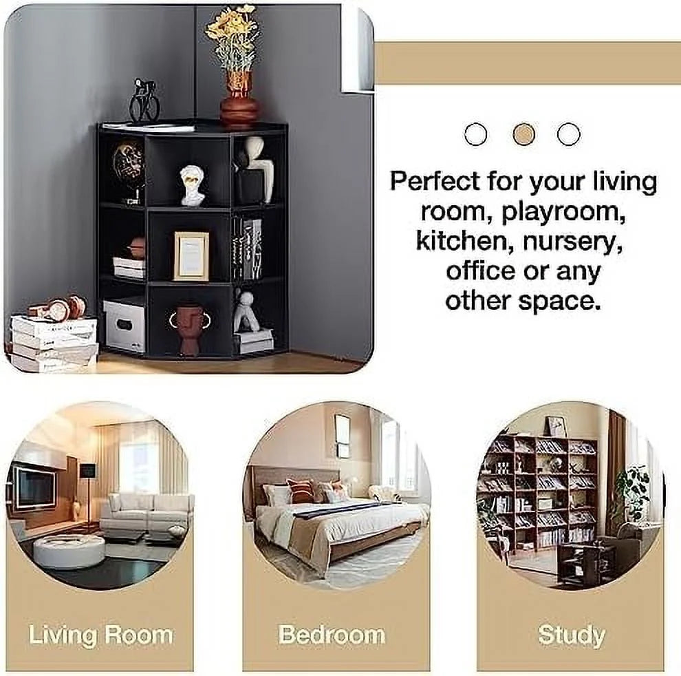 Wooden Corner Cabinet with USB and Outlets V70424