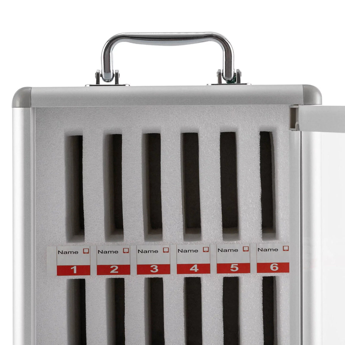 12 Slot Aluminum Alloy Cell Phones Storage Cabinet with Lock I477