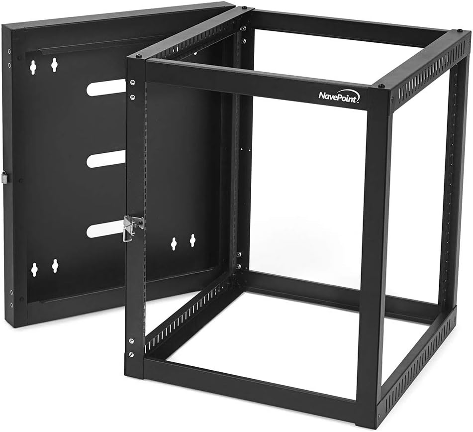 12U 4-Post Open Frame Wall-Mount Network Rack N8268