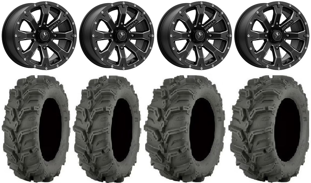 14" Wheels Black 27" Mud Lite XTR Tires L4812