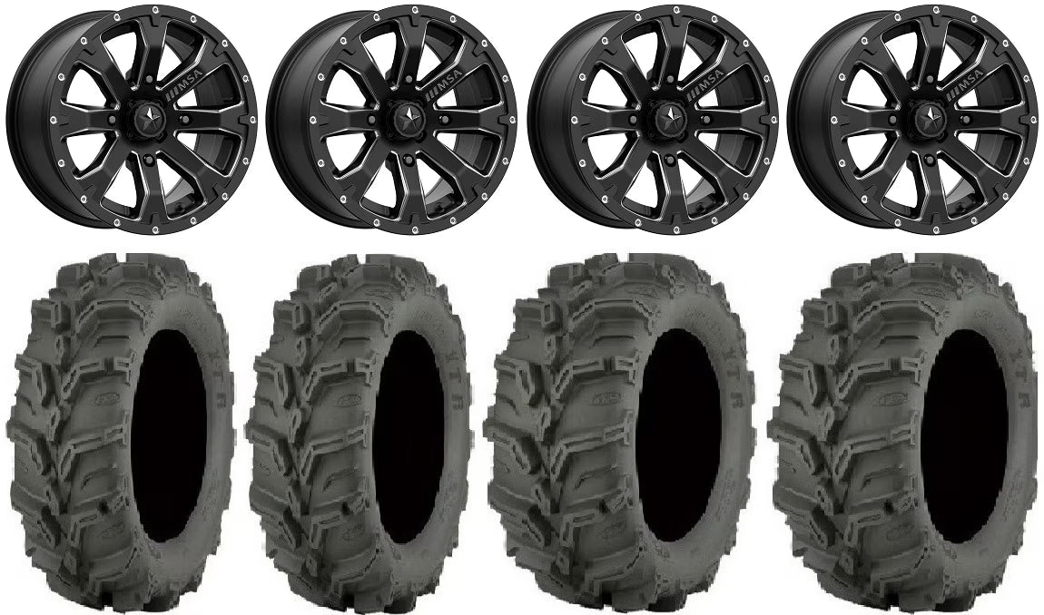 14" Wheels Black 27" Mud Lite XTR Tires L4812