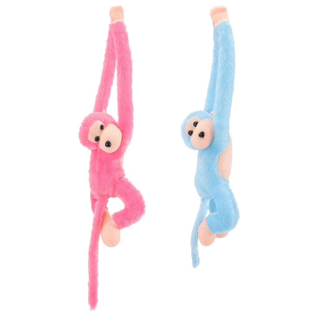2Pcs Hanging Plush Monkey Doll Stuffed Animal Toy Q754