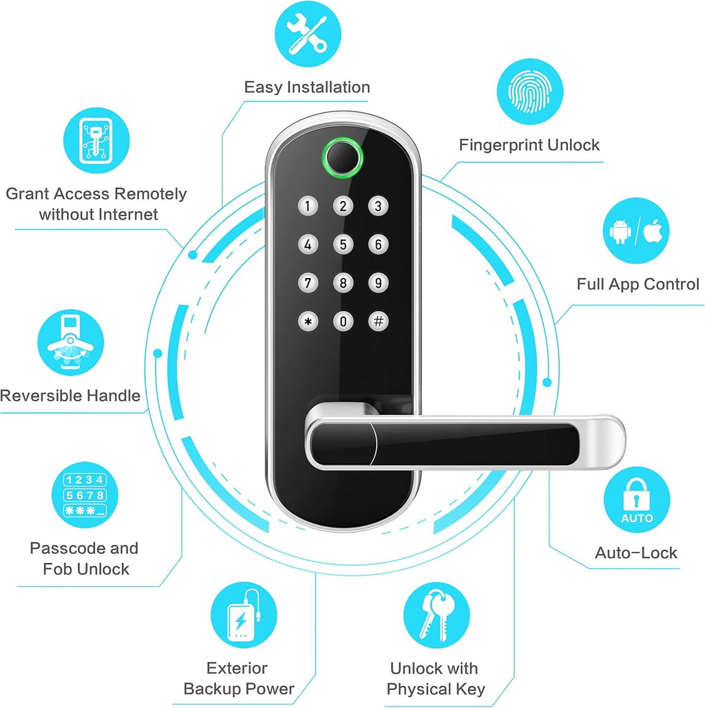 Keyless Entry Door Lock with Keypad and Fingerprint Y7505