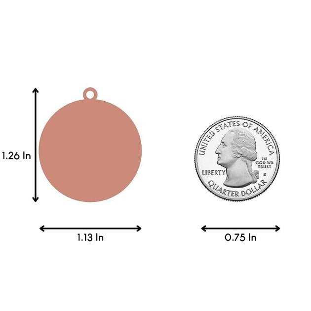 Rose Gold & White Pet ID Tag T54392
