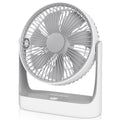 USB Desktop Fan, Rechargeable Wall Mounted Hanging Fan with LED Light, White R38152