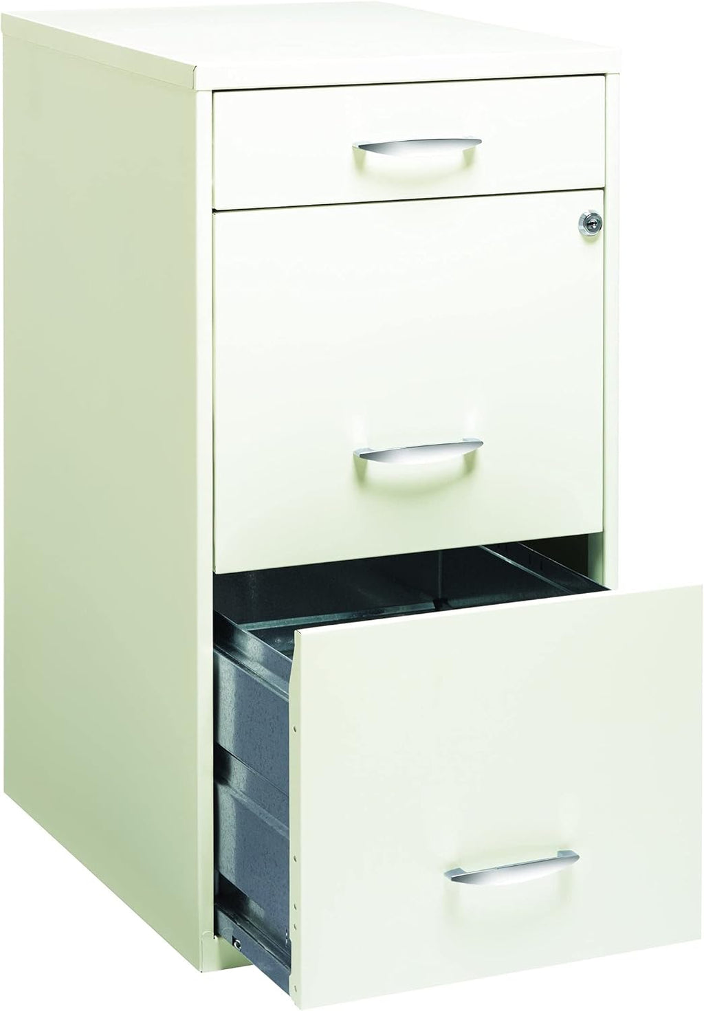 18 Deep 3 Drawer Steel File Cabinet in White C6464