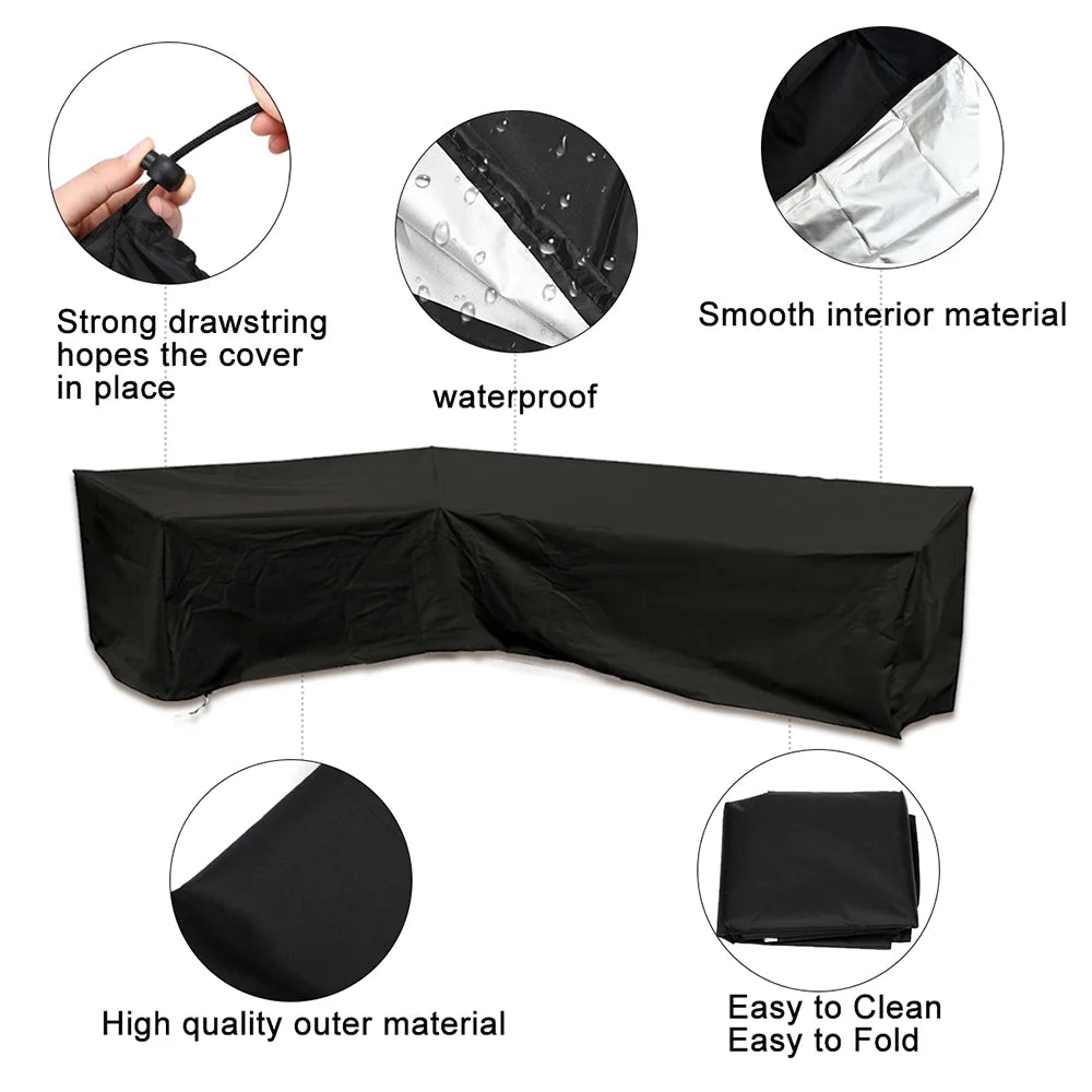 Patio Waterproof Outdoor Furniture Sofa Protector With Storage Bag D151463