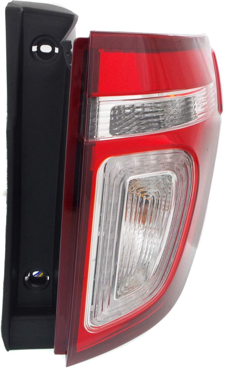 Tail Light Assembly for 2011-2015 Ford Explorer, Clear and Red Lens, Passenger Side O4133