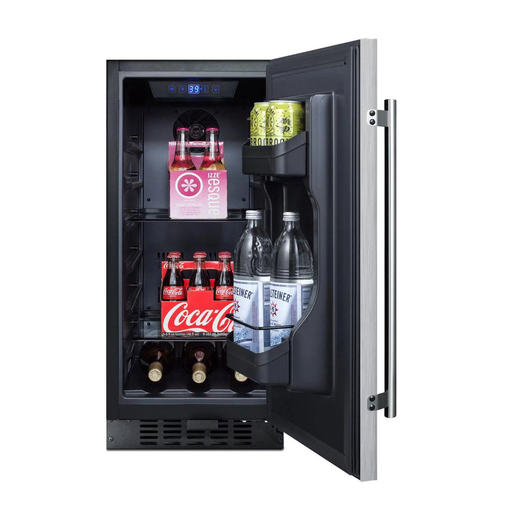 15-Inch 3.0 Cu. Ft. Outdoor Rated Compact Refrigerator - Stainless Steel C370