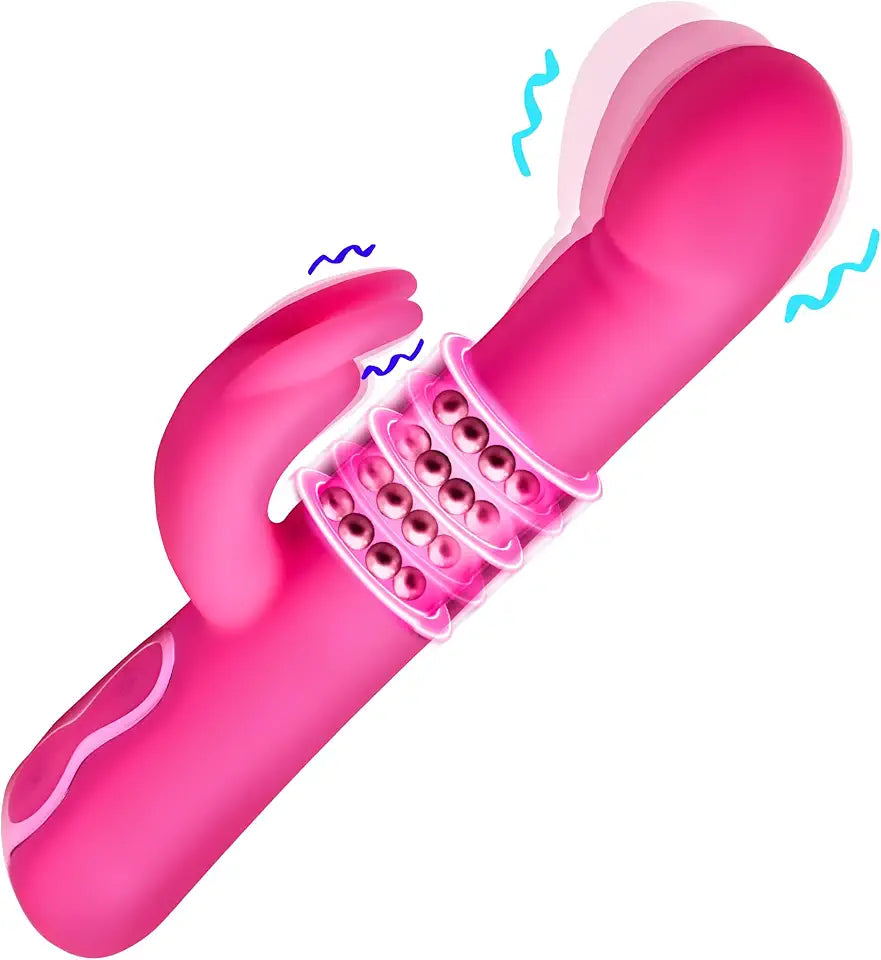 Beaded Silicone Rabbit Vibrator Z773