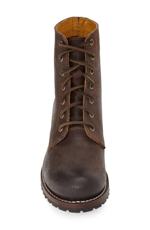 Dark Brown Lace Up Boots, Size 7.5 A108229