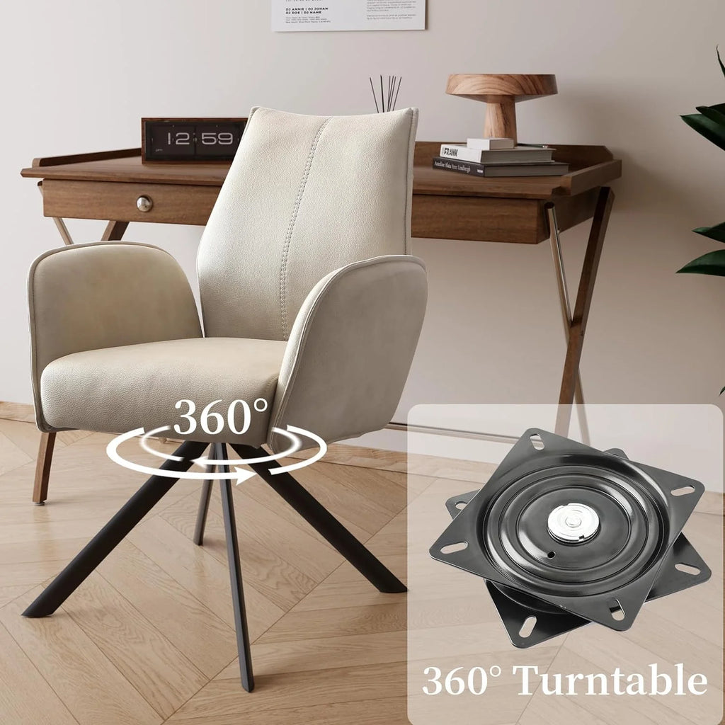 Modern Desk Chair no Wheel Ergonomic Office Chair Swivel Arm Chairs with Metal Legs E4739